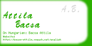 attila bacsa business card
